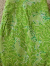 Lilly Pulitzer Skirt Sz 6 White Label Women's Green Zoo Animal Jungle Cotton Vtg