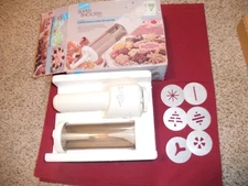 Proctor Silex Super Shooter Plus Cordless Cookie Press Food Decorator 6 Discs
