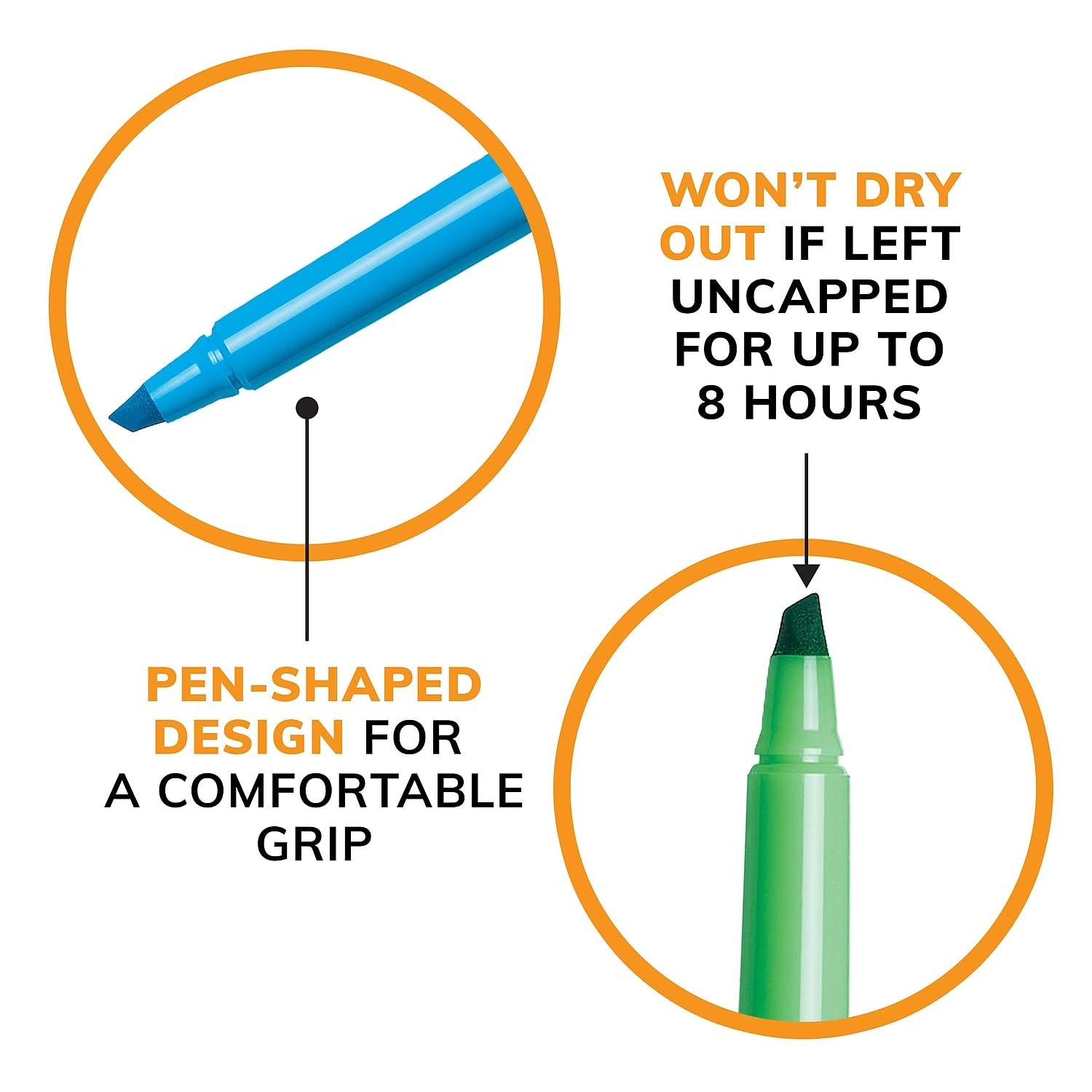 BIC Brite Liner Grip Fluorescent Highlighter, Chisel Tip, Pink, 12 highlighter