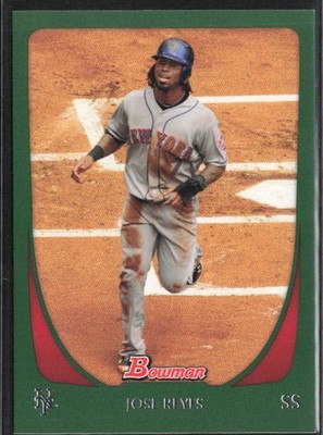 2011 Bowman Green #347/450 Jose Reyes #115 New York Mets