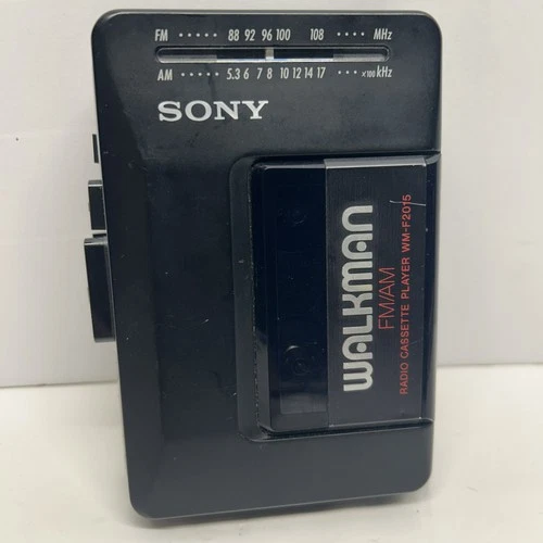 Sony Walkman WM-F2015 AM/FM Cassette Player *New Belts* * Works* *Cleaned*