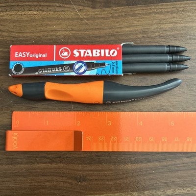 Stabilo Easy Original Pen With Three Refills (Medium 0.5mm Blue)
