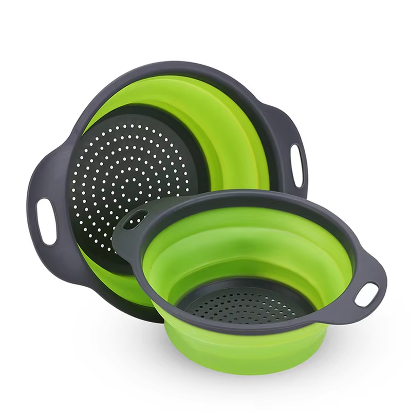 Silicone Vegetable and Fruit Cleaning and Drainage Basket Cleaning Basket Foldin
