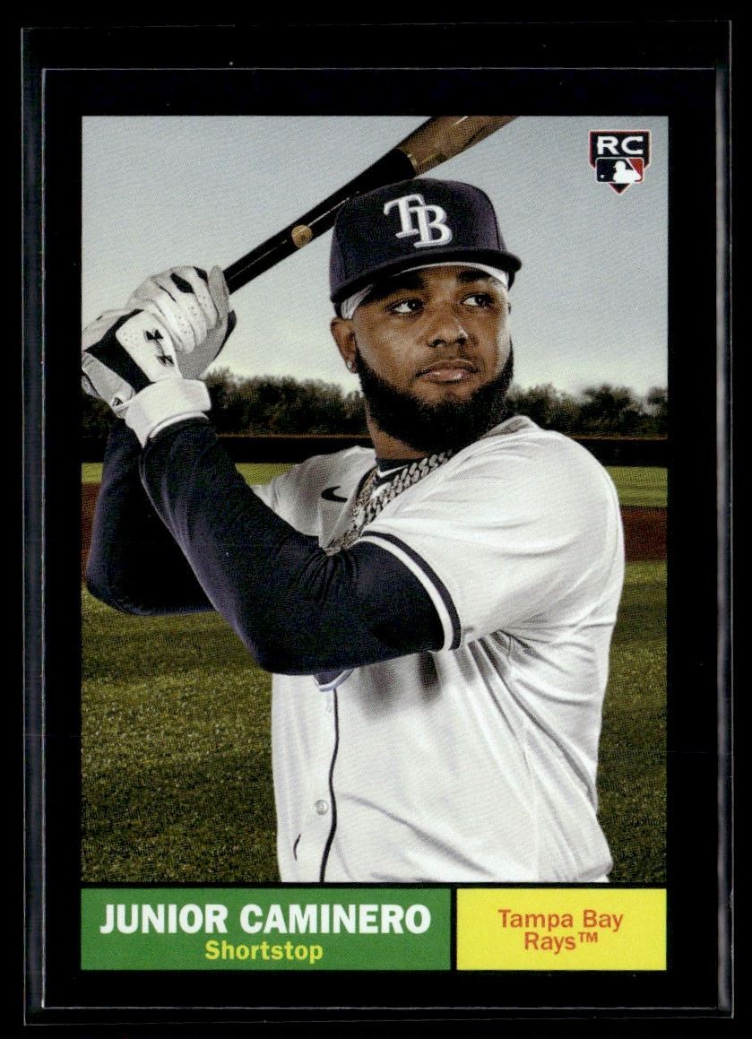 2024 Topps Archives Black Foil Junior Caminero RC Tampa Bay Rays #33