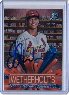 JJ Wetherholt Autographed 2025 Bowman Hobby Stars HS1 Rookie Card 
