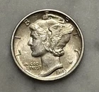 1943-D Mercury Dime - AU - About Uncirculated - 90% Silver