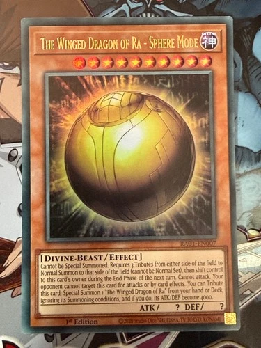 The Winged Dragon of Ra - Sphere Mode RA01-EN007 ULTRA RARE YuGiOh Card