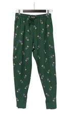 Polo Ralph Lauren Green Pajama Pants Sz M Denim Bear Preppy Classic Frat Boy