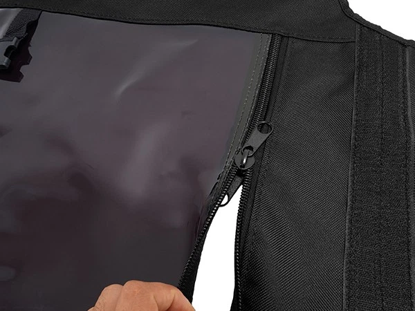 Black Enclosure Soft Upper Doors For Kawasaki Mule Pro-FXT W/ Roof & Rear Window Foto 3 de 4