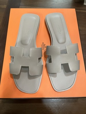 Hermes Oran Beige Mastic Sandals