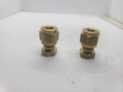 HOKE GYROLOK 4CP-B REF B-400-C BRASS COMPRESSION CAP 1/4'' MNPT, LOT OF 2, NNB