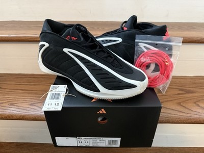 Mens Adidas AE 2 Anthony Edwards Black White Red JS3508 Shoes US 11 BNIB NEW