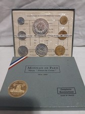 1969 Uncirculated France Coin Set Of 8 2 Silver Coins Original Box & Papers Rare