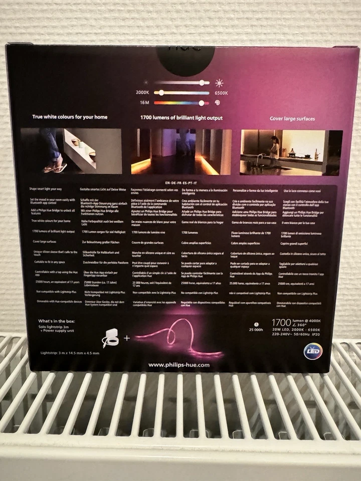 Philips Hue White & Color Ambiance Lightstrip Solo 1700lm 3m NEU OVP - Bild 3 von 3