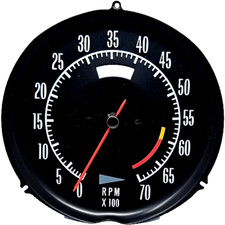 1972-1974 Corvette Tachometer Tach Mechanical 6000 Rpm Redline Rpo Lt1 L82 New