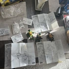 VTG 1988 Teenage Mutant Ninja Turtles Figures TMNT Lot of 3 Plus Blueprints