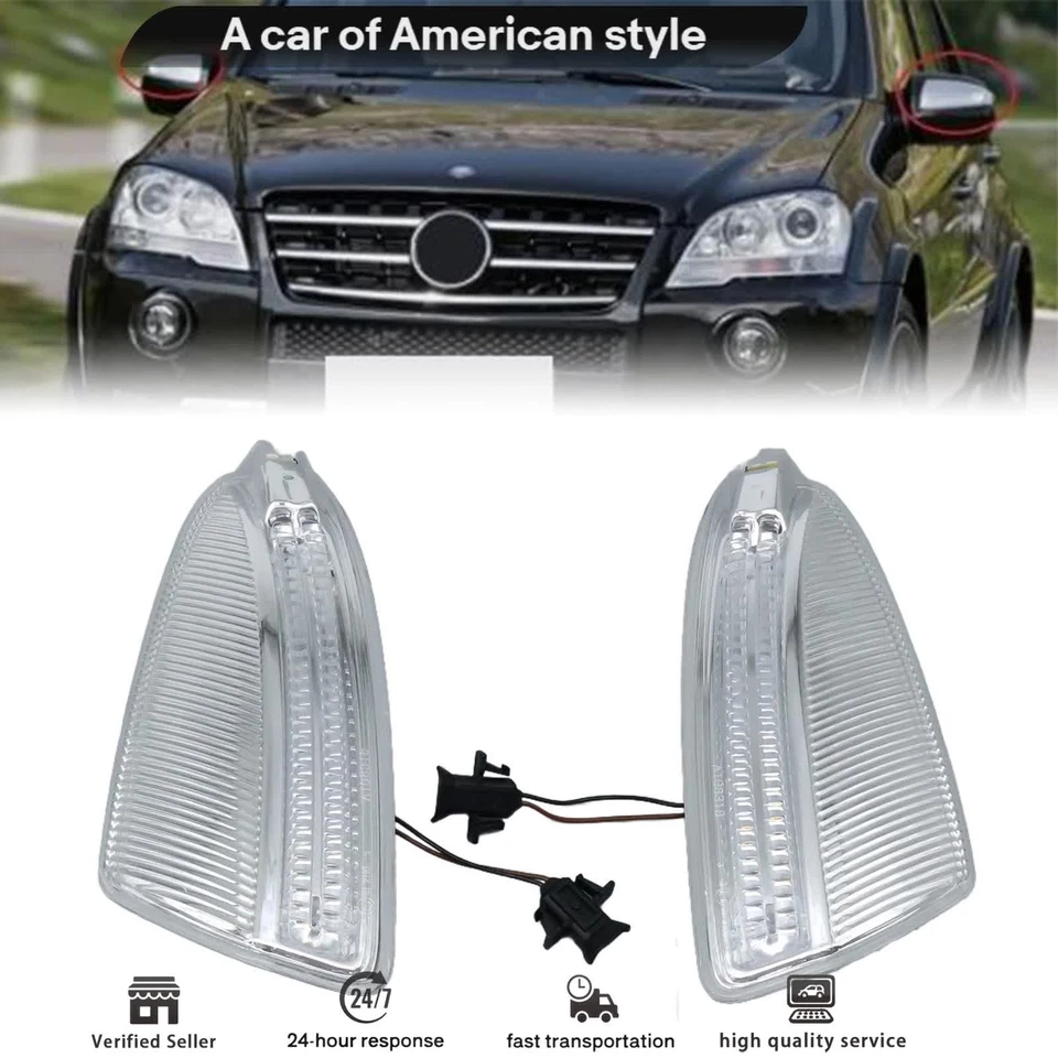 Lámpara de señal de giro para conductor y pasajero para Mercedes-Benz ML320 ML350 ML450 ML500 EE. UU. Foto 4 de 4