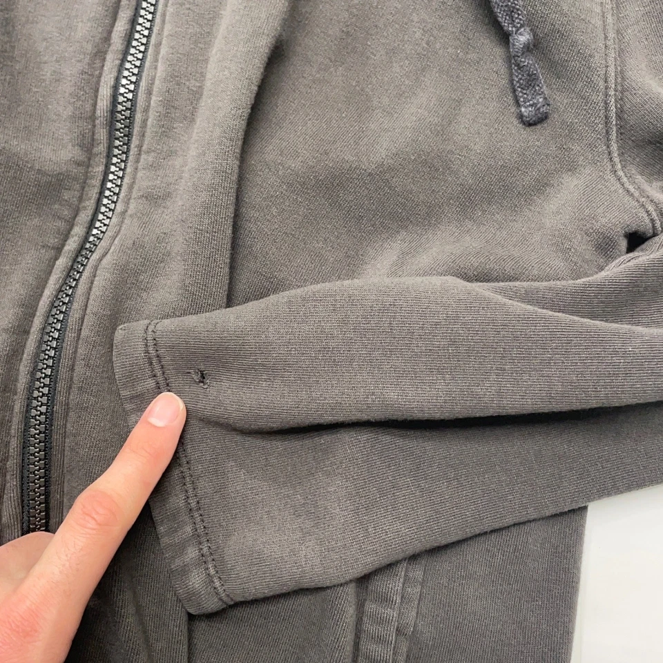 Carbon 2 钴连帽衫男式 M 灰色全拉链运动衫夹克轻松凉爽 — 第 4/4 张图片