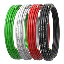 6 AWG Gauge THHN Stranded Copper Wire - 6 AWG Black, Red, White with 8 AWG Green