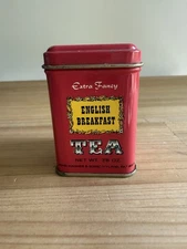 Vintage John Wagner & Sons Extra Fancy English Breakfast Tea Tin Red