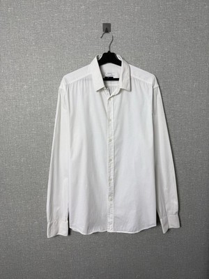Versace Collection Trend White Cotton Button up Shirt Medusa Cuff Embroidery