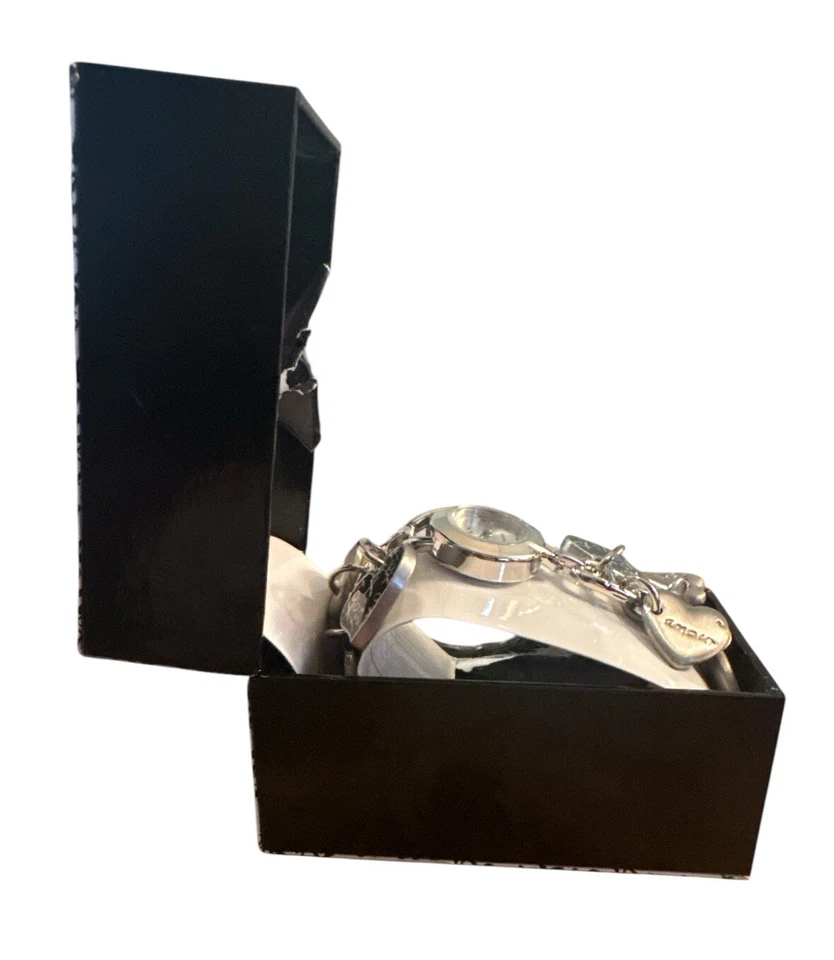 XOXO Silver-Tone Watch – Heart Charm Bracelet – Women’s – NEW / Box Wear - Image 3 of 4