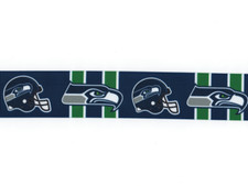 Seattle Seahawks FOOTBALL 5/8" Grosgrain Ribbon 1, 5, 10 Yards SHIP FROM USA