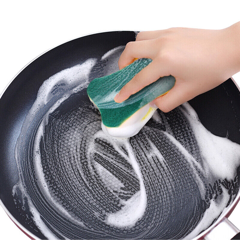 Esponjas de limpieza para fregar, esponja resistente para fregar platos,  esponja para lavar platos, cocina, fregadero, limpieza de baño, 10 Uds.