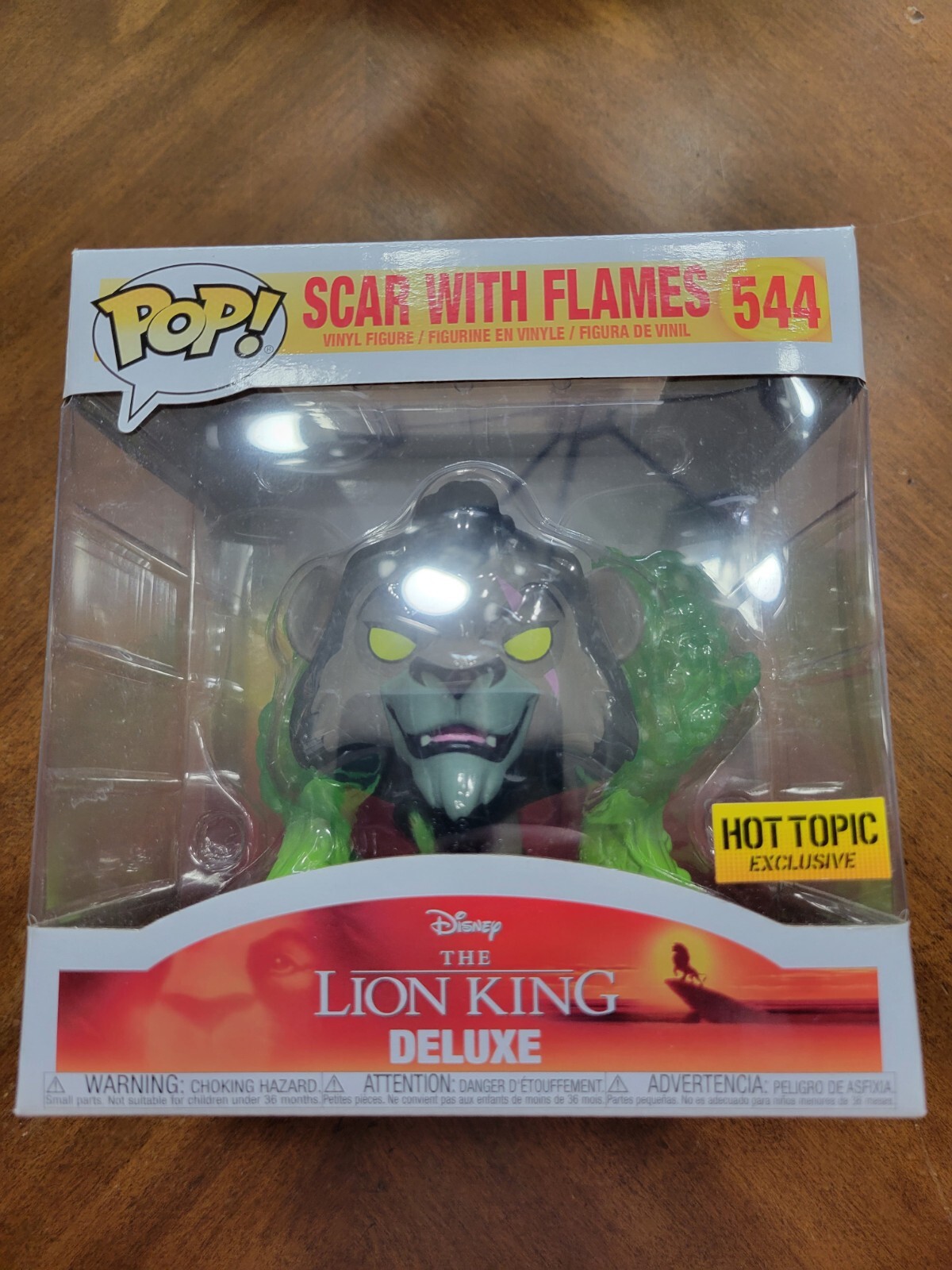Funko Pop! Figura De Vinilo The Lion King Deluxe 544 Cicatriz Con Llamas