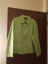 Westbound Stretch Button Up Jacket Size Large Oplne Green