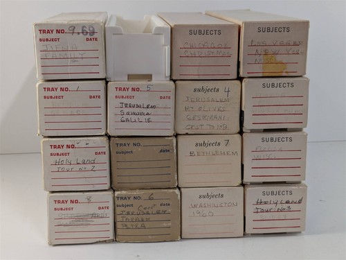 ANSCO & SEARS Lot of 16 GAF TDC Style 40 Capacity Auto End-Lock Slide Trays - Picture 6 of 7