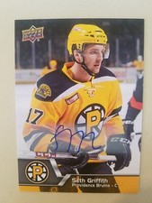 Seth Griffith Signed Auto Rookie Upper Deck AHL Hockey Providence Boston Bruins