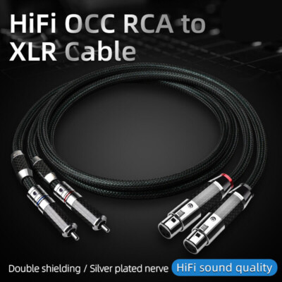 Pair Cinch zu XLR Audiokabel Hochreines OCC RCA symmetrisches Signalkabel Cable
