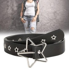 Temperament Women Jeans Waist Belts with Alloy Star Buckle Ladies Waistband