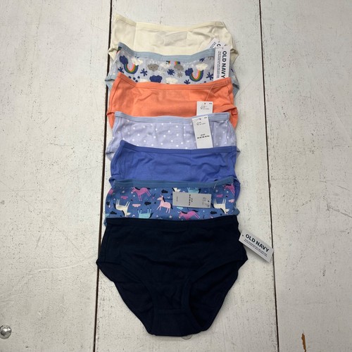 Old Navy 7-Pack Multicolor Assorted Print Panties Little Girl 4T-5T