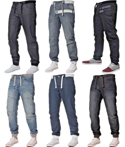 Enzo Diseño Hombre Pantalón de Chándal Vaquero Elástico Todas Cintura  Tallas | eBay