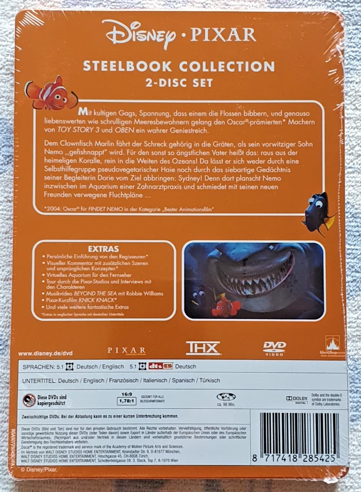 Findet Nemo (Steelbook) [Limited Edition]  NEU OVP Walt Disney - Bild 2 von 2