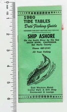 1980 Tide Tables Dot's Fishing Guide Smith River, California