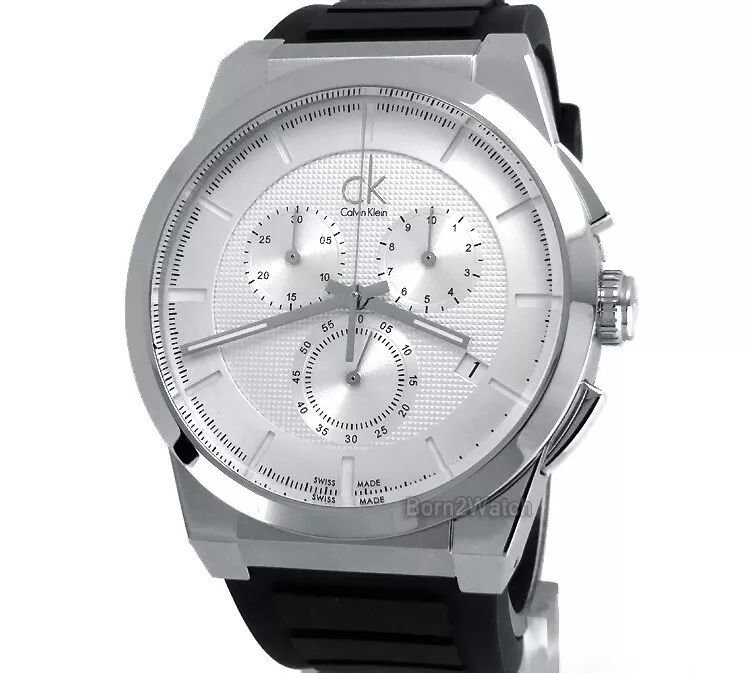CALVIN KLEIN K2S371D6 MEN SWISS MADE CHRONOGRAPH 45mm SUPER