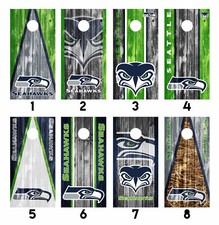 Seattle Seahawks Cornhole Wrap Skin Decal Vinyl Sticker MANY DESIGNS SK29