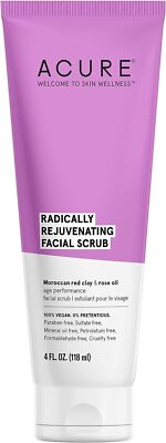 Acure Radically Rejuvenating Facial Scrub Anti-Aging 4 oz PK-1 w/Free Gift Save