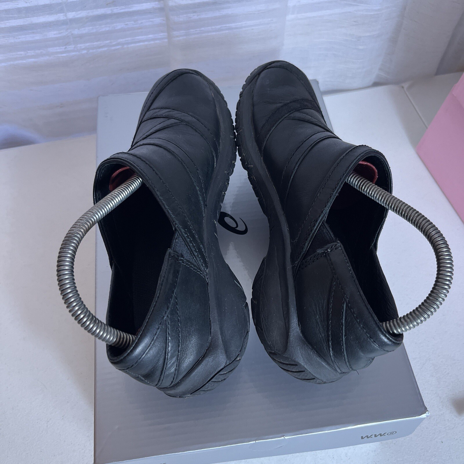 Merrell Encore Eclipse Black Leather Clogs Mules … - image 6