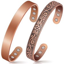 Copper Bracelets for Women Men: Lymph Detox Magnetic Bracelet, 100 Pure Copper
