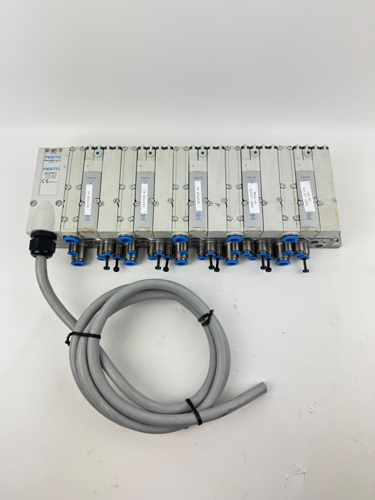 Festo VMPA-KMS1-24-2,5 Manifold MPA-MPM-VI w/ x(5) 537952, VMPA2-MPM-EMM-2