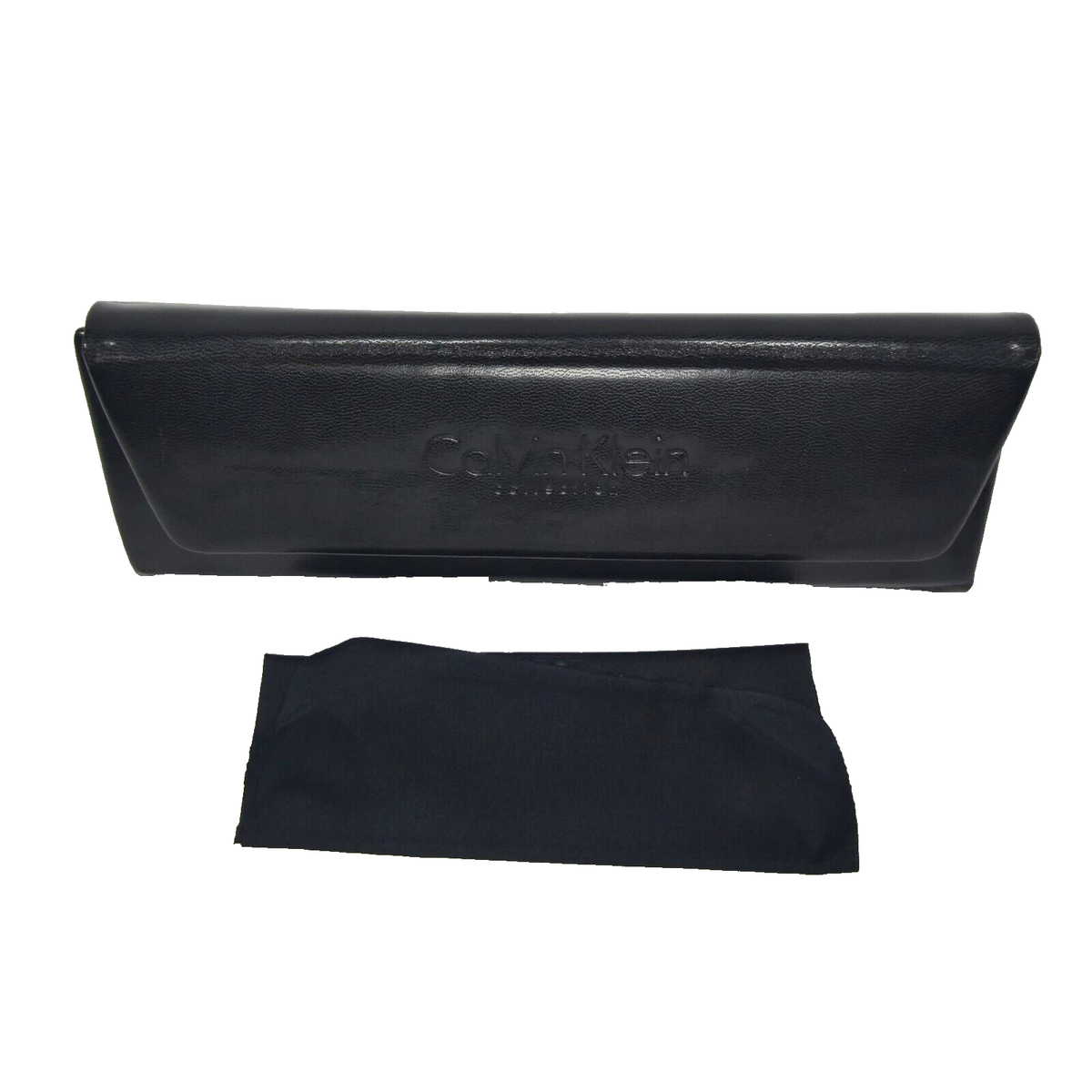 New Calvin Klein Eyeglass Sunglass Hard Case Black Triangle Thin