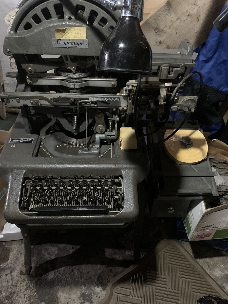 ヤッチャン1957、購入前にご確認を！ Addressograph Multigraph Graphotype Dog Tag Machine Antique