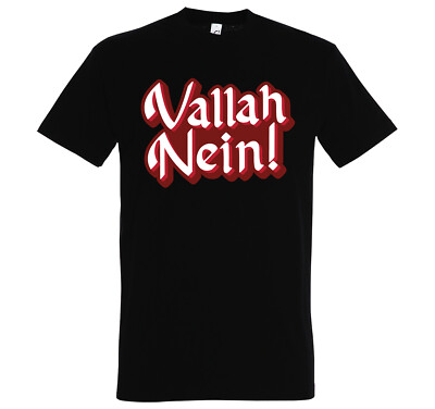 Damen T-Shirt Logo Vallah Nein Spruch Fun Yolo Insider Jugend Sprache Slang
