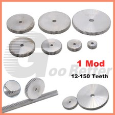 1 Mod Steel Spur Gears Transmission Gear 12-150 Teeth 10mm Thick 14-152mm OD