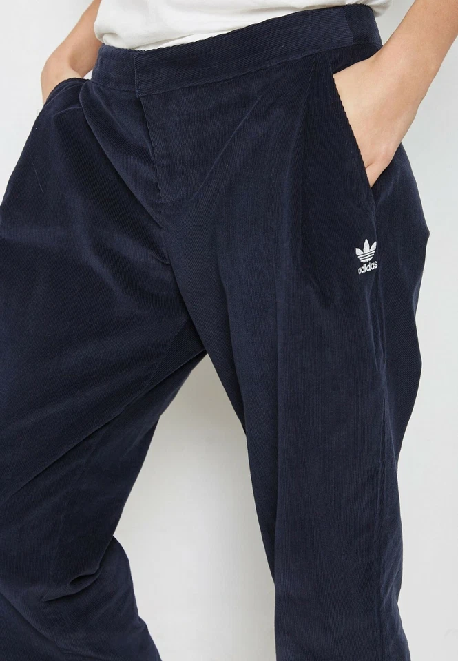Adidas Women's 7/8 Chino Cord Pants Jeans retro Dark Blue BR5198 RRP £69.99 - Image 4 of 4