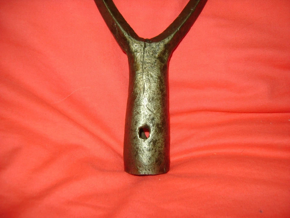 Ancienne Fourche 2 D/Agriculture, forgé main, Agriculture 19éme, 36 x 14,3,5 cm - Photo 4/4